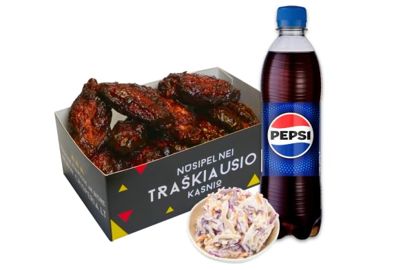 BBQ aštrių sparnelių kompleksas